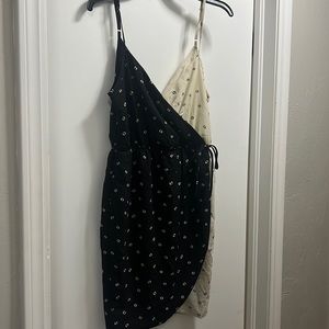 Peppermint black and cream dress